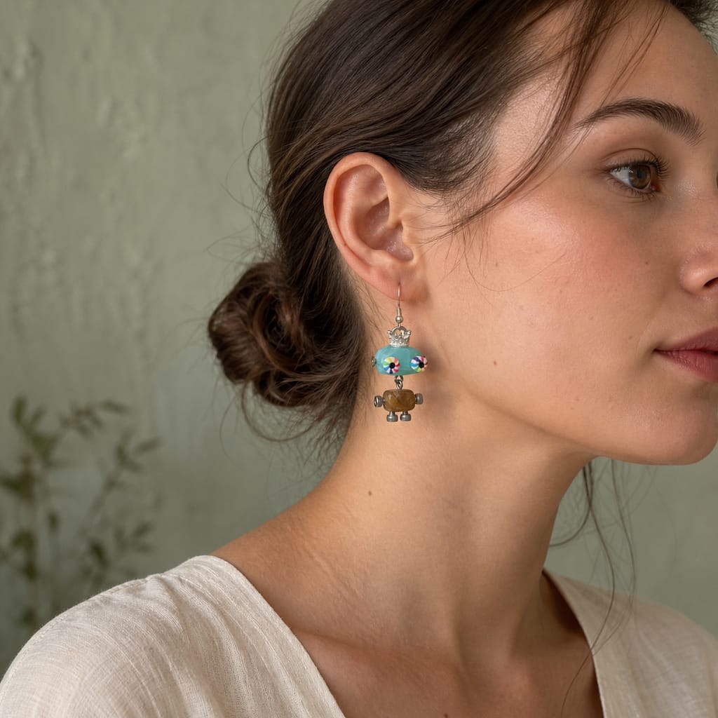 ylare earring turquoiserobot wear 01